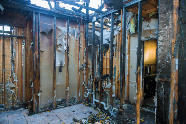 Professional Fire Damage Assessment technician working in Wye, MT